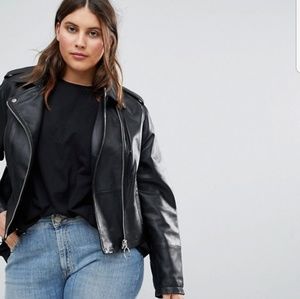 NWT ASOS curve leather jacket (18)